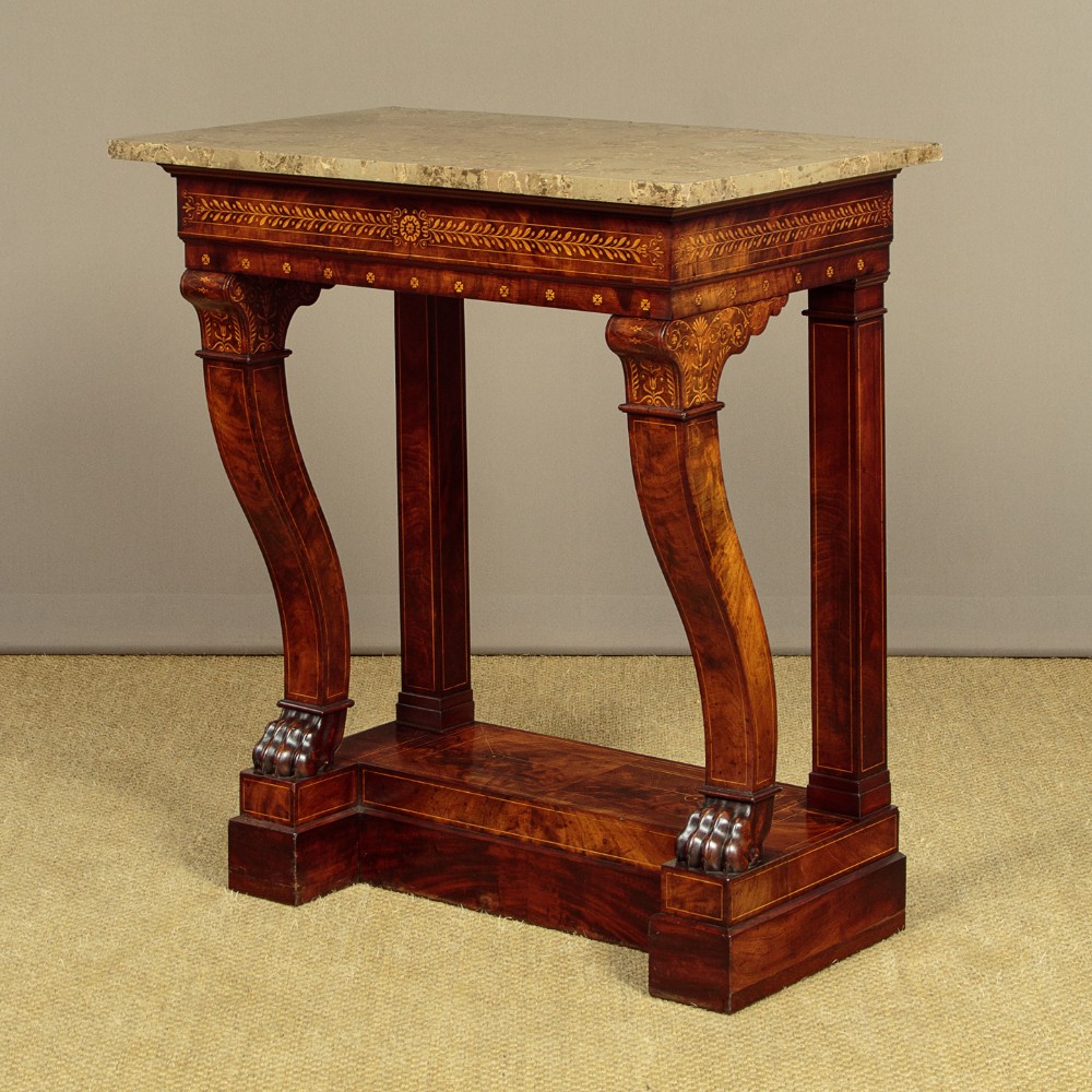 Marquetry Inlaid Console Table c.1880