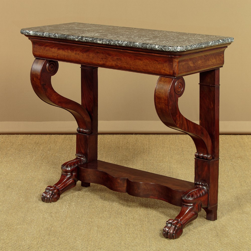 Mahogany & Marble Top Console Table c.1860