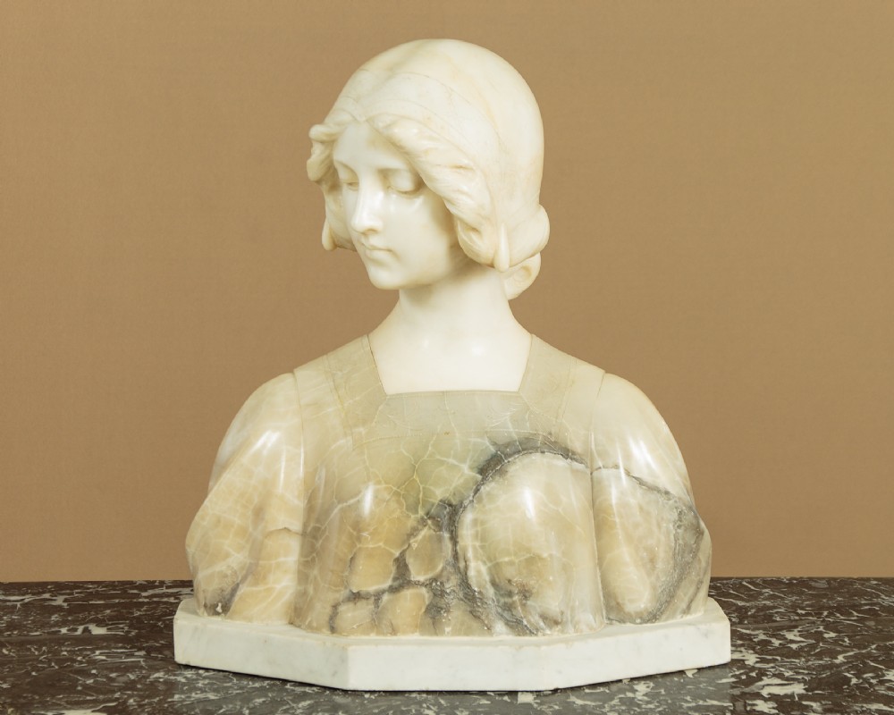 Alabaster Bust of a Renaissance Woman c.1900