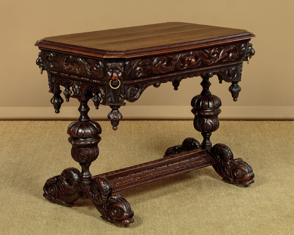 Carved Oak Side Table c.1890