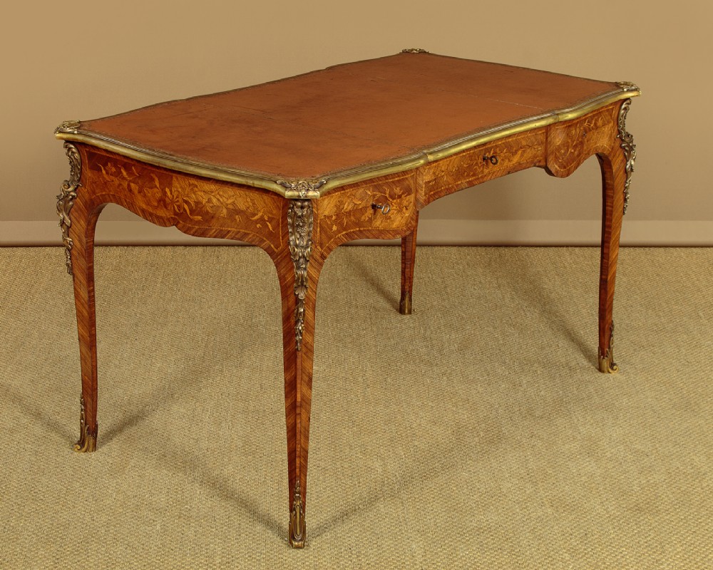 Louis XV Style Brass Mounted Bureau Plat c.1900