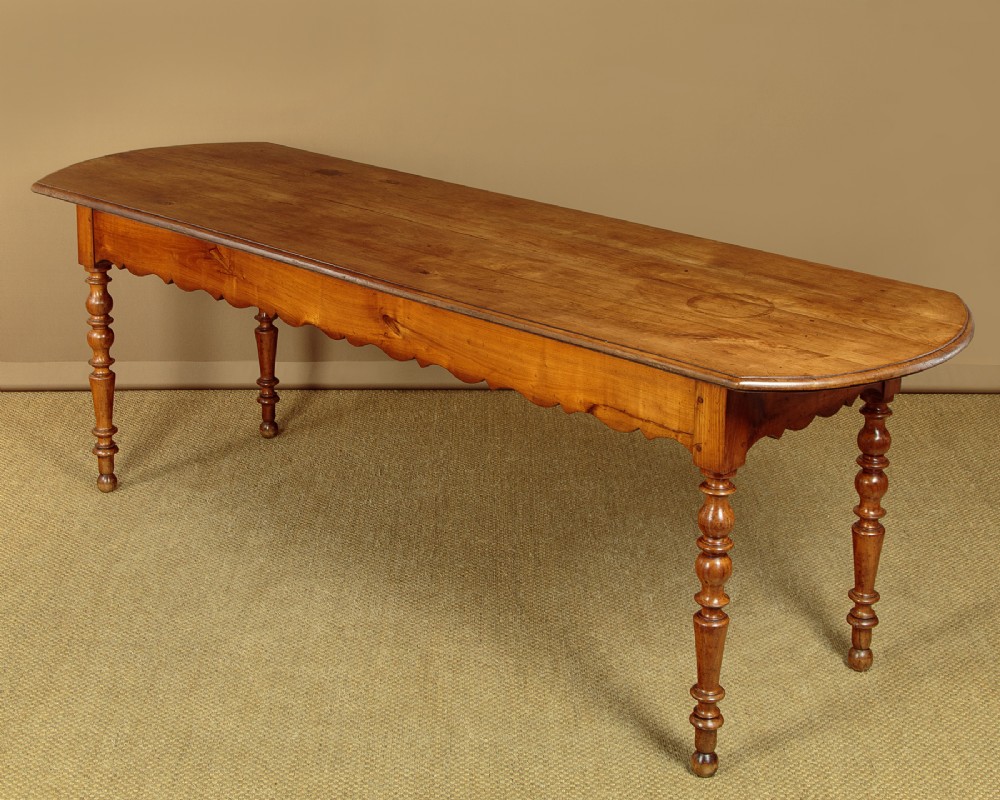 French Cherry Wood Farmhouse Dining Table c.1860