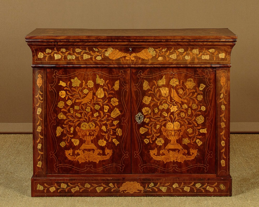Dutch Marquetry Inlaid Side Cabinet c.1830
