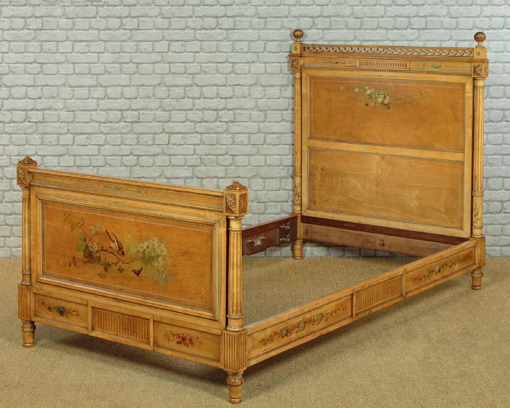 Single Bed with Painted Decoration c.1890