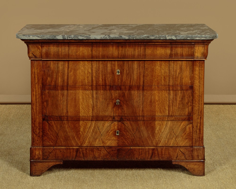 Walnut & Marble Top Commode c.1870
