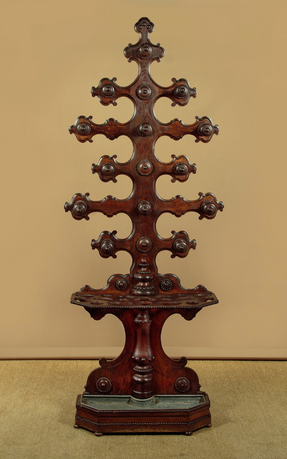 Carved Oak Hall Stand c.1890
