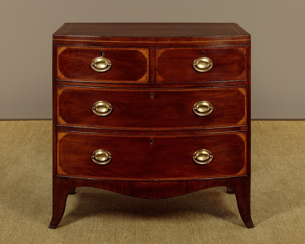 Small Georgian Inlaid Mahogany Chest of Drawers c.1810