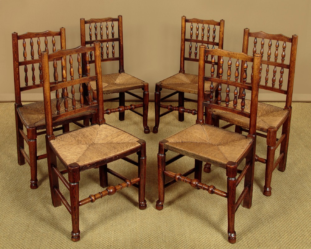 Six Spindleback Dining Chairs c.1810