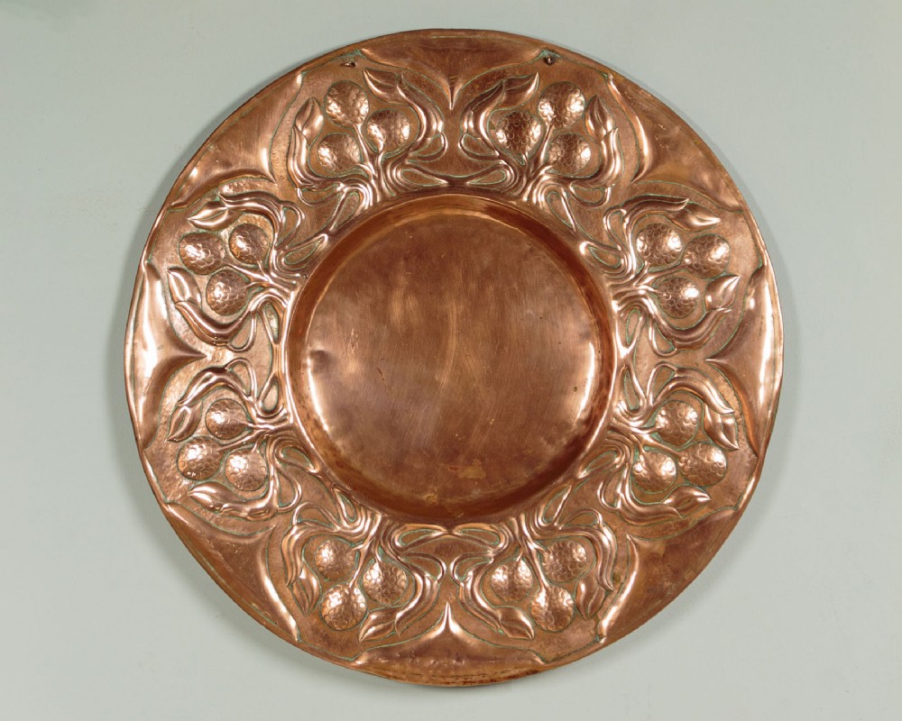 Large Arts & Crafts Copper Charger c.1900