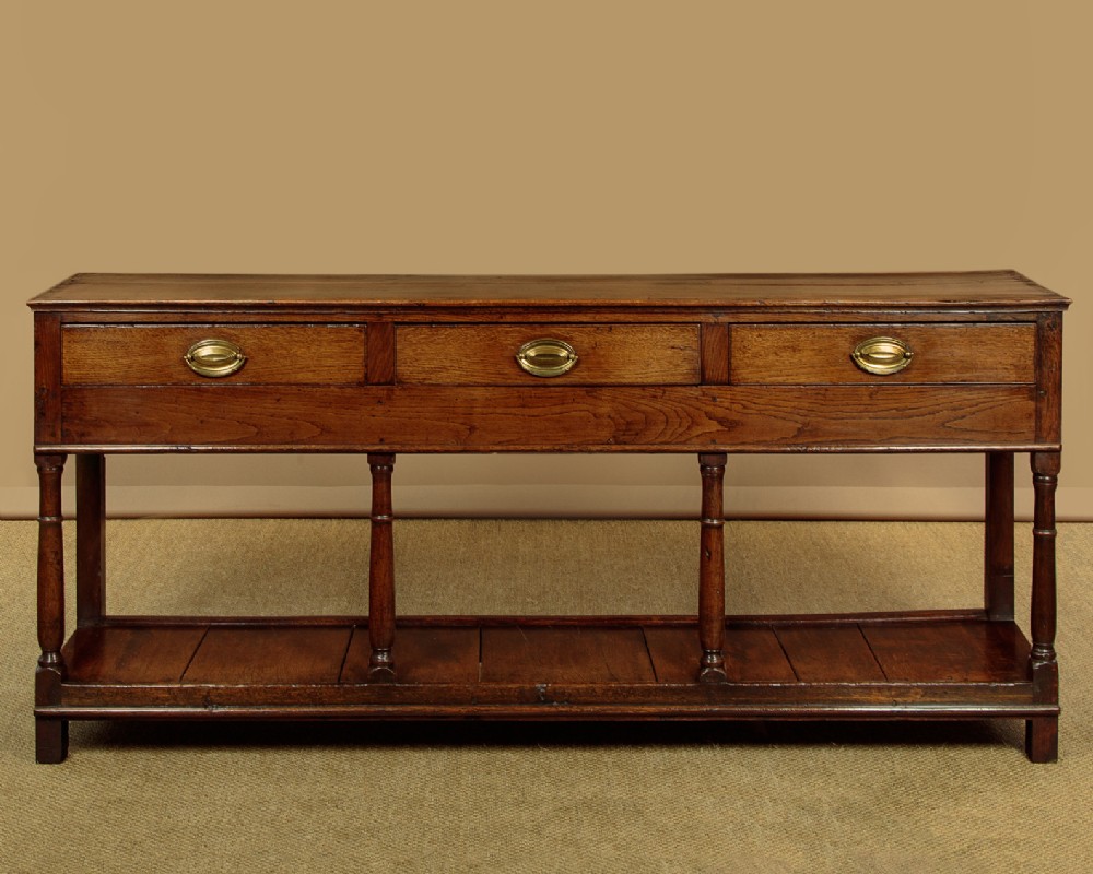 Georgian Oak Welsh Dresser Base with Potboard c.1800