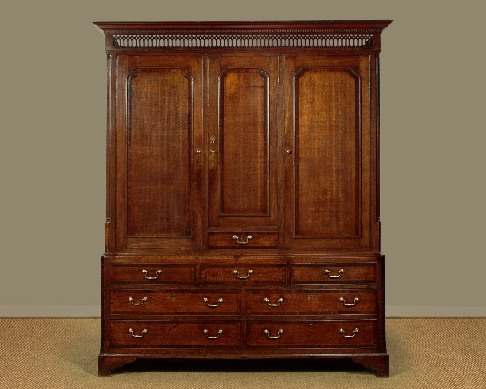 Large Oak Tack Cupboard c.1810