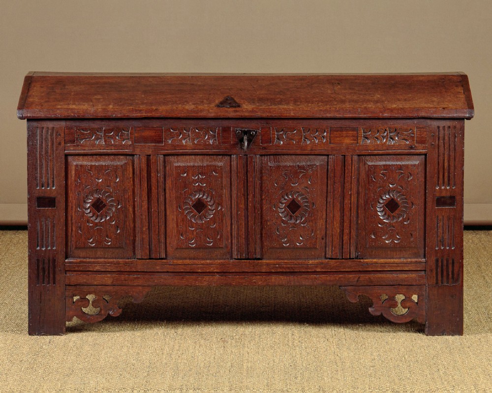 Carved Oak Coffer c.1760