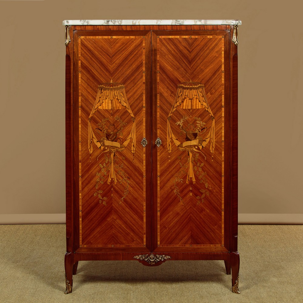 Louis XVI Style Marquetry Inlaid Cabinet c.1930