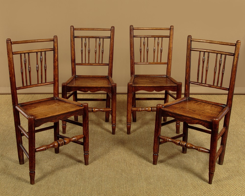 Set of Four Sussex Cottage Dining Chairs c.1820