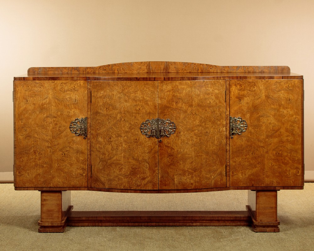 Art Deco Burr Elm Sideboard c.1930