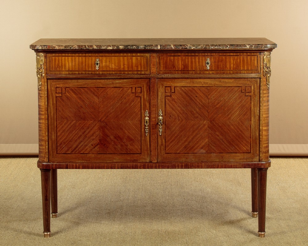 French Marble Top Side Cabinet c.1930