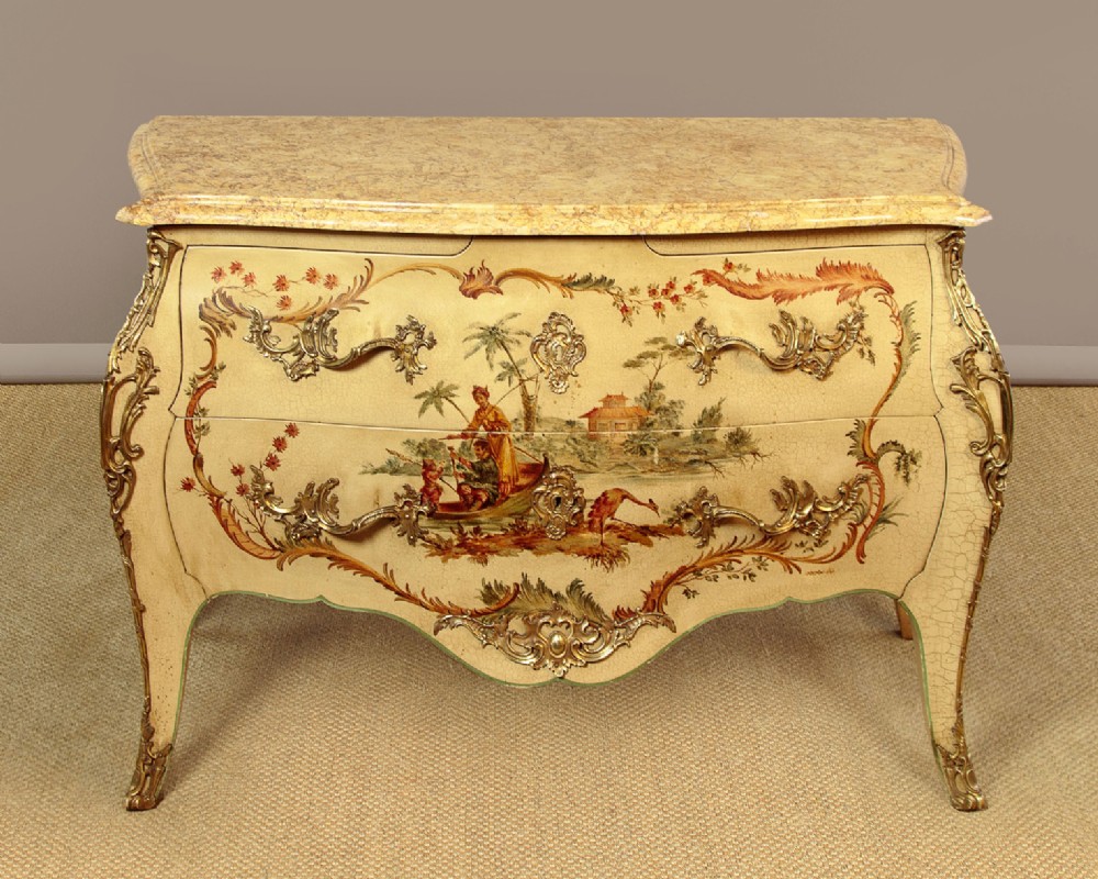 Louis XV Style Chinoiserie Painted Commode c.1920