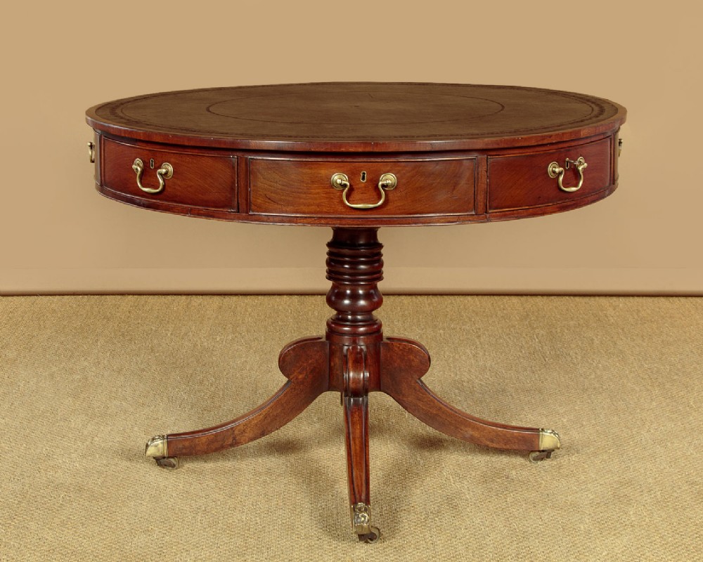 Mahogany Drum Library Table c.1880