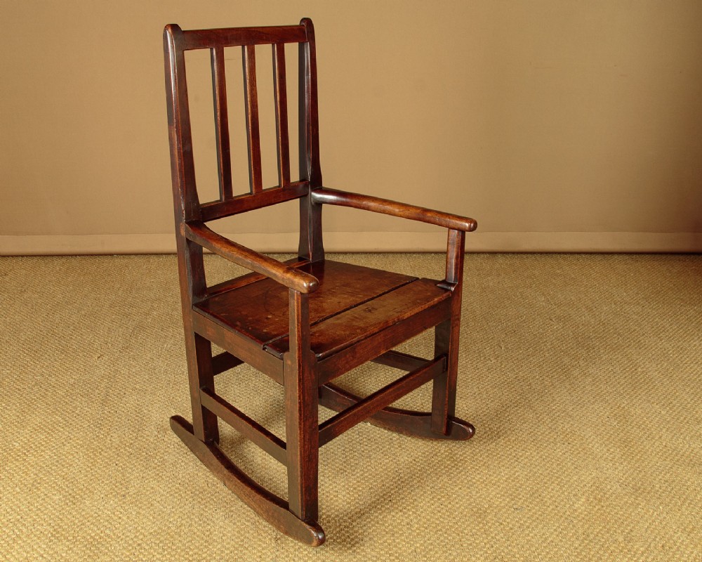 Small Welsh Fruitwood Rocking Chair c.1820
