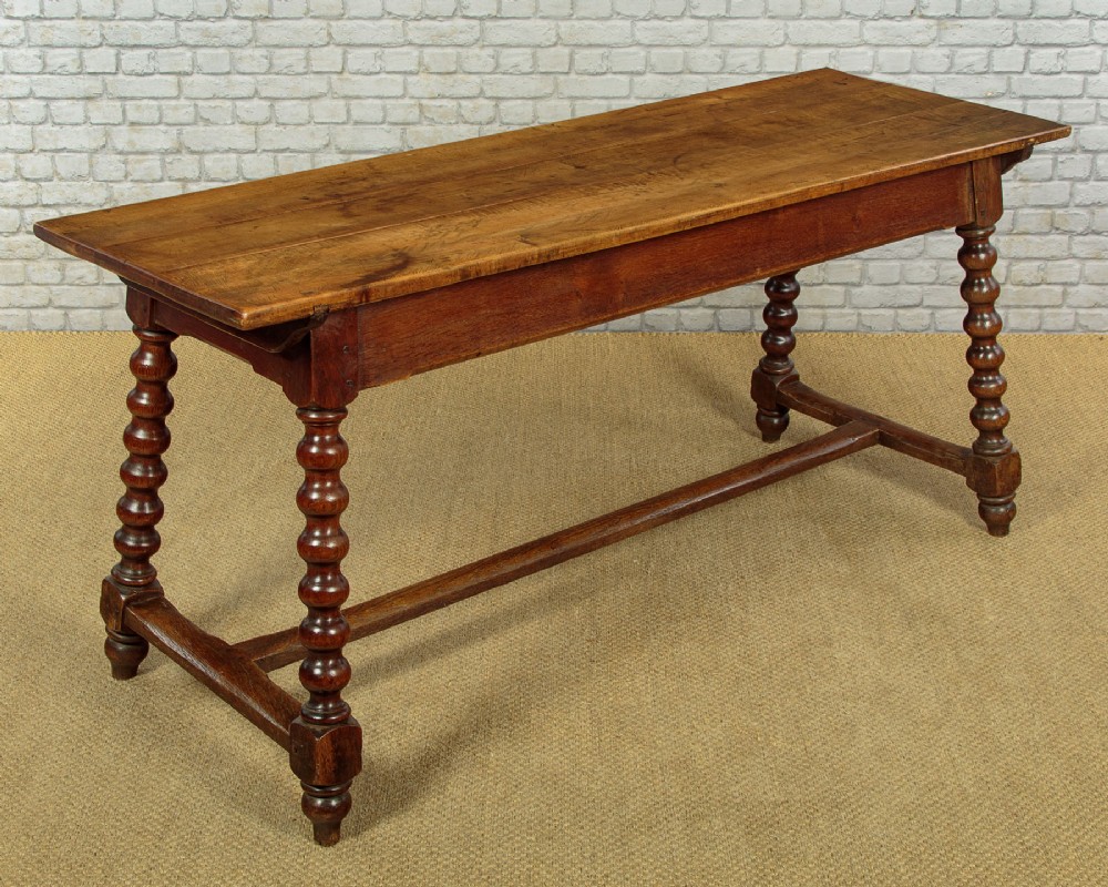 Narrow Kitchen Table with Bobbin Turned Legs c.1860