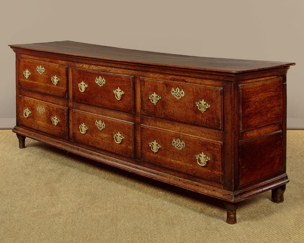 Low Six Drawer Dresser Base c.1790