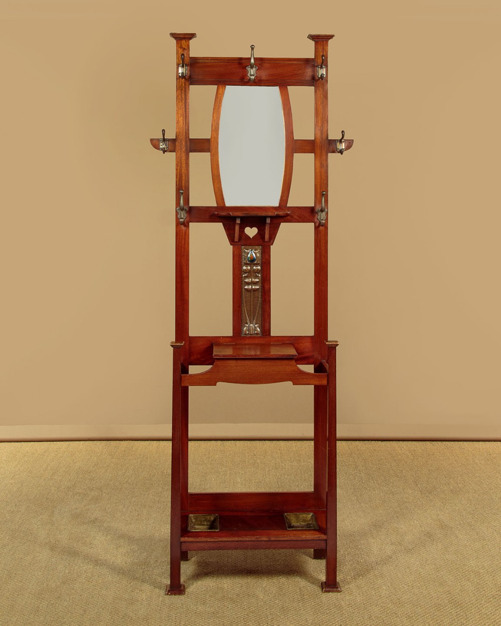 Small Arts & Crafts Hallstand by Shapland & Petter of Barnstaple c.1900