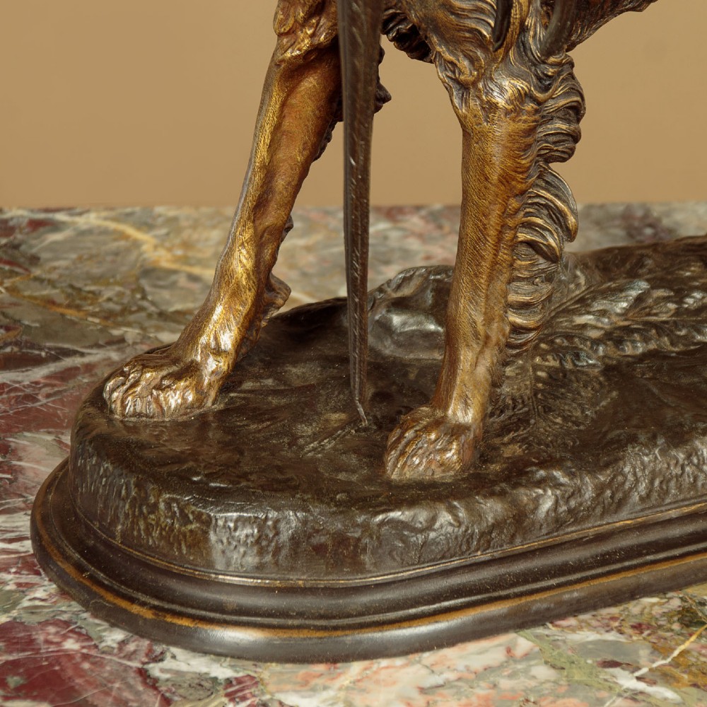 Sculpture of a Gun Dog by Jules Moigniez c.1890 View VIII