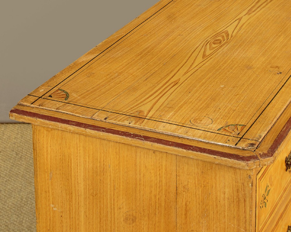 Small Painted Pine Chest of Drawers c.1890 View VI