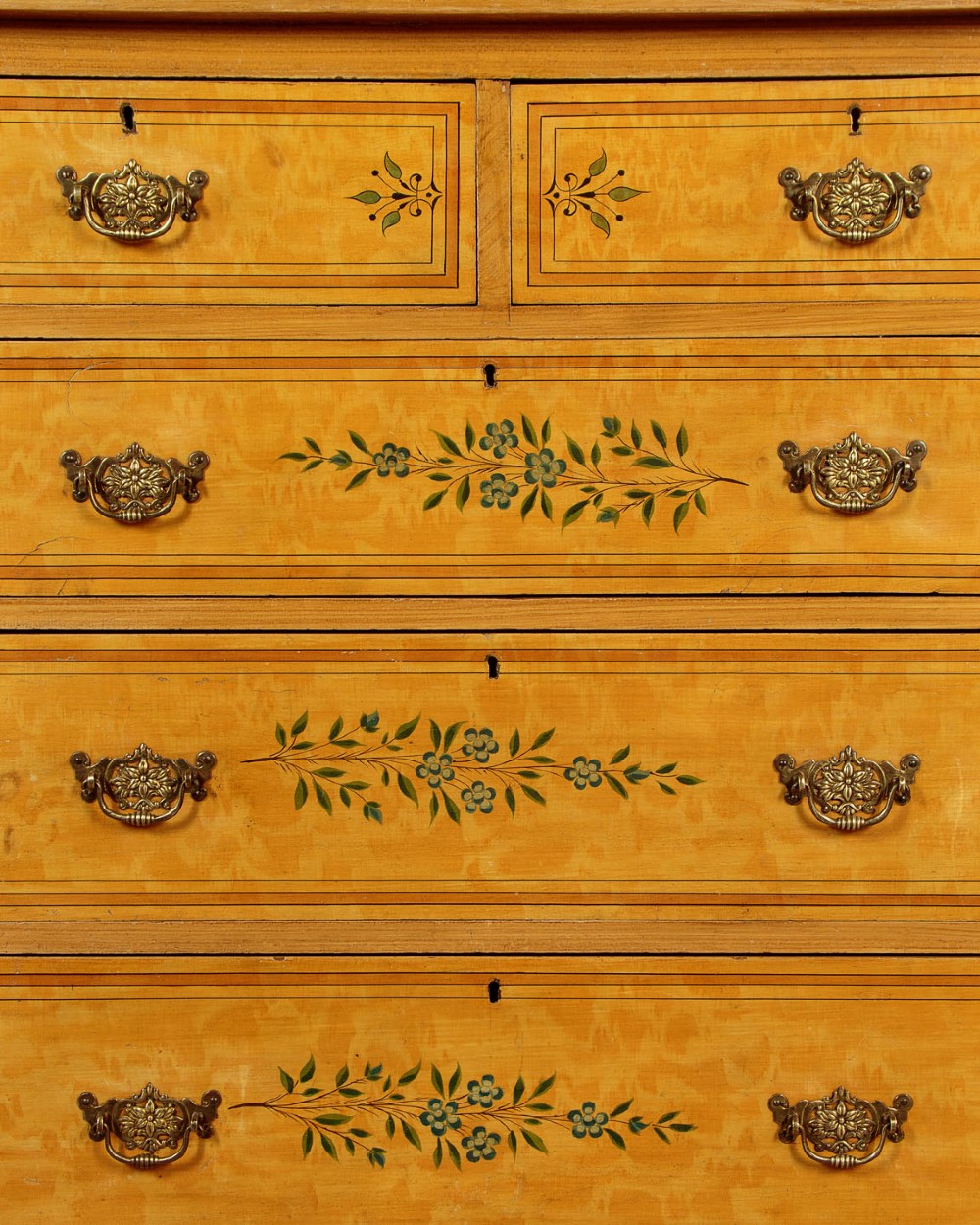 Small Painted Pine Chest of Drawers c.1890 View VII