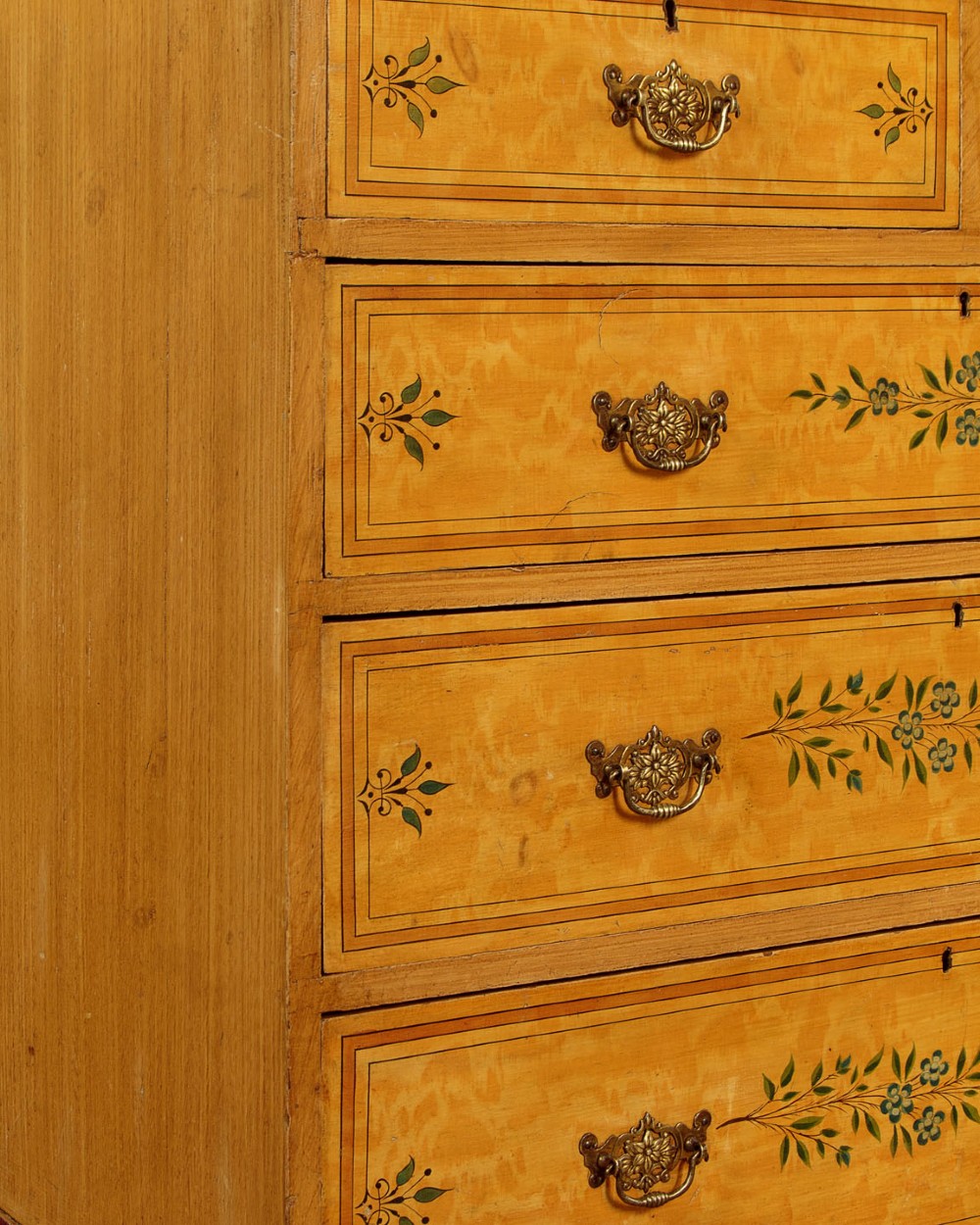 Small Painted Pine Chest of Drawers c.1890 View VIII