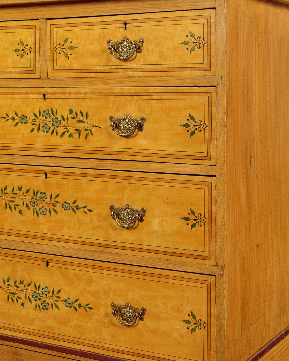 Small Painted Pine Chest of Drawers c.1890 View IX