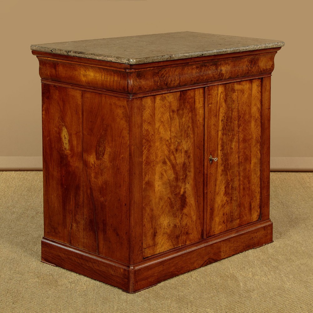 Small Louis Philippe Walnut Side Cabinet c.1840 View II
