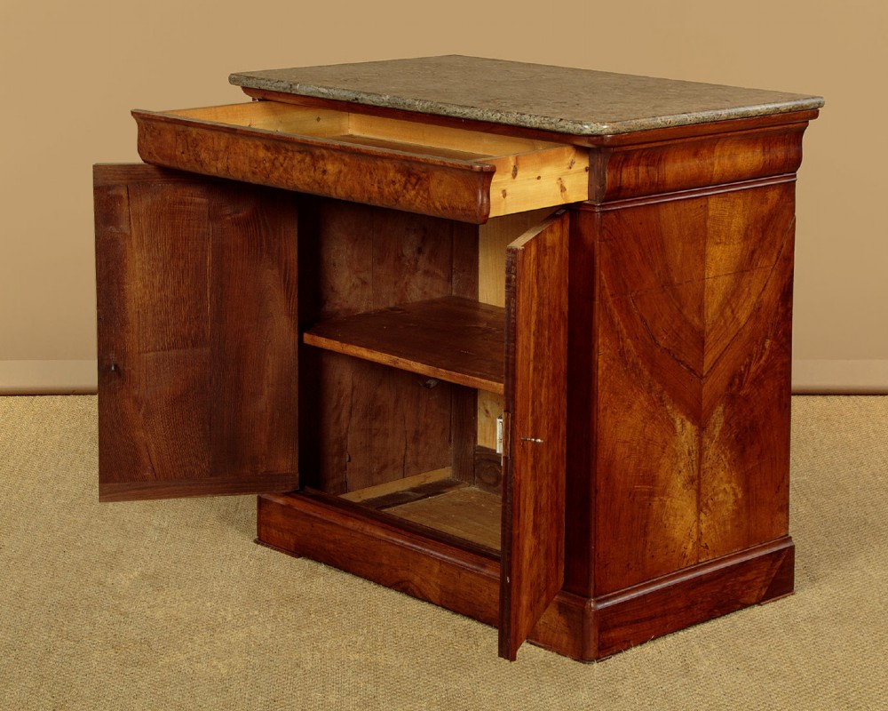 Small Louis Philippe Walnut Side Cabinet c.1840 View IV