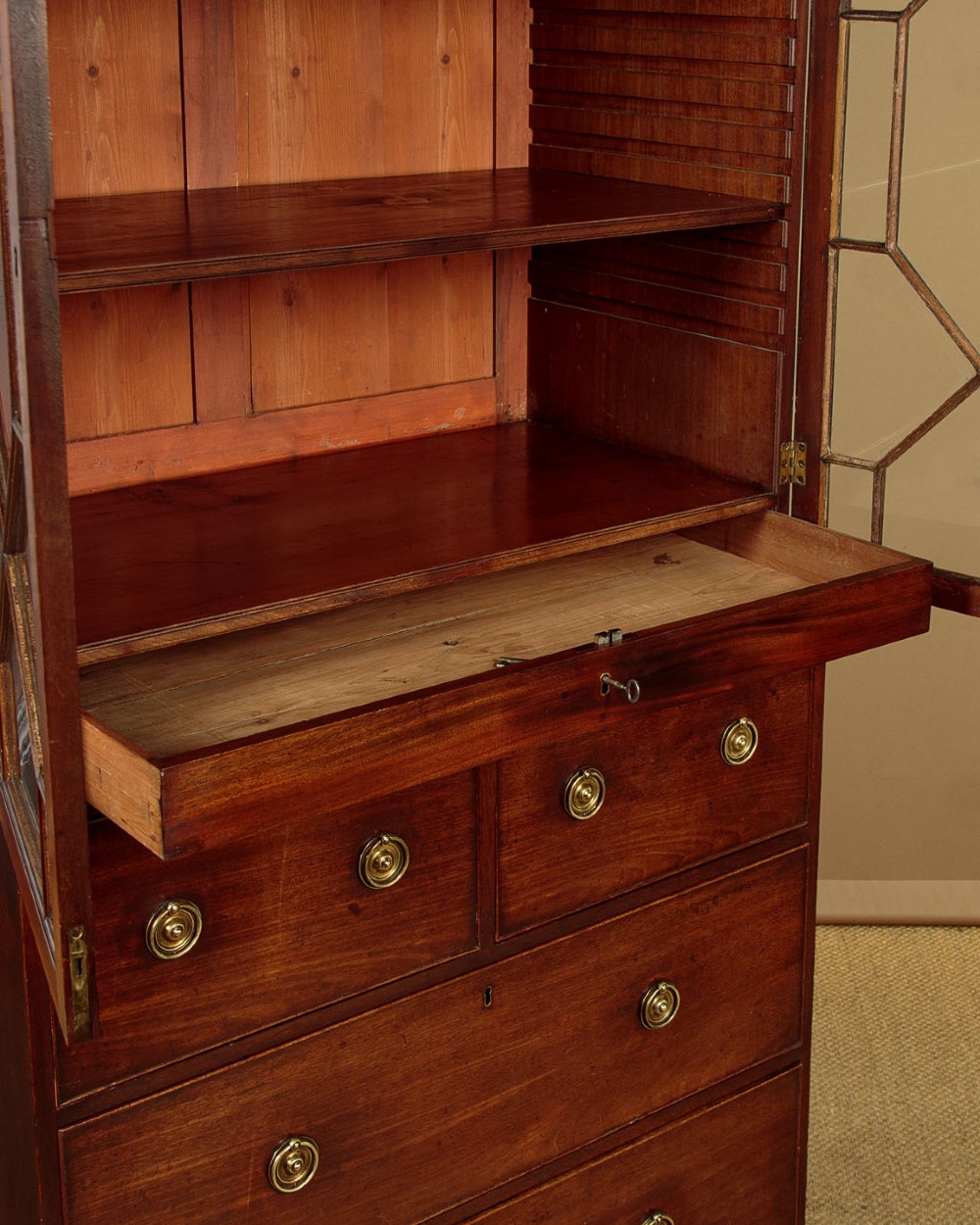 Georgian Mahogany Estate Bookcase c.1800 View VI