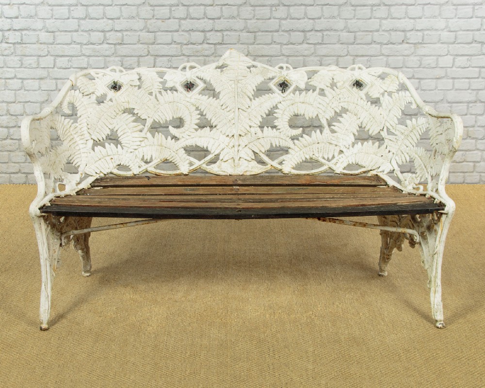 Cast Iron Fern & Blackberry Garden Bench c.1890