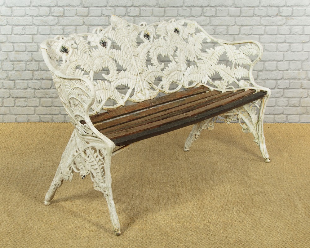 Cast Iron Fern & Blackberry Garden Bench c.1890 View II
