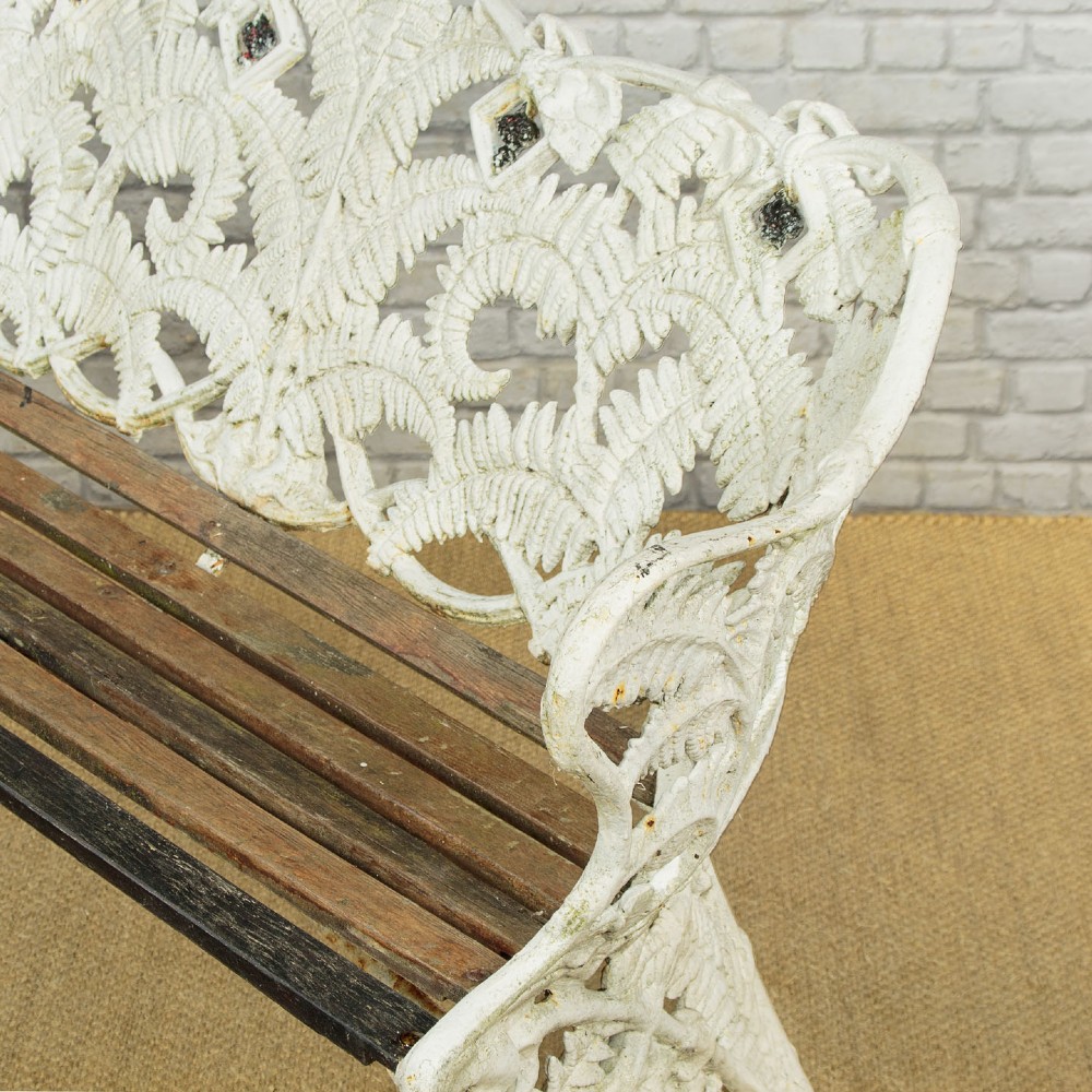 Cast Iron Fern & Blackberry Garden Bench c.1890 View X