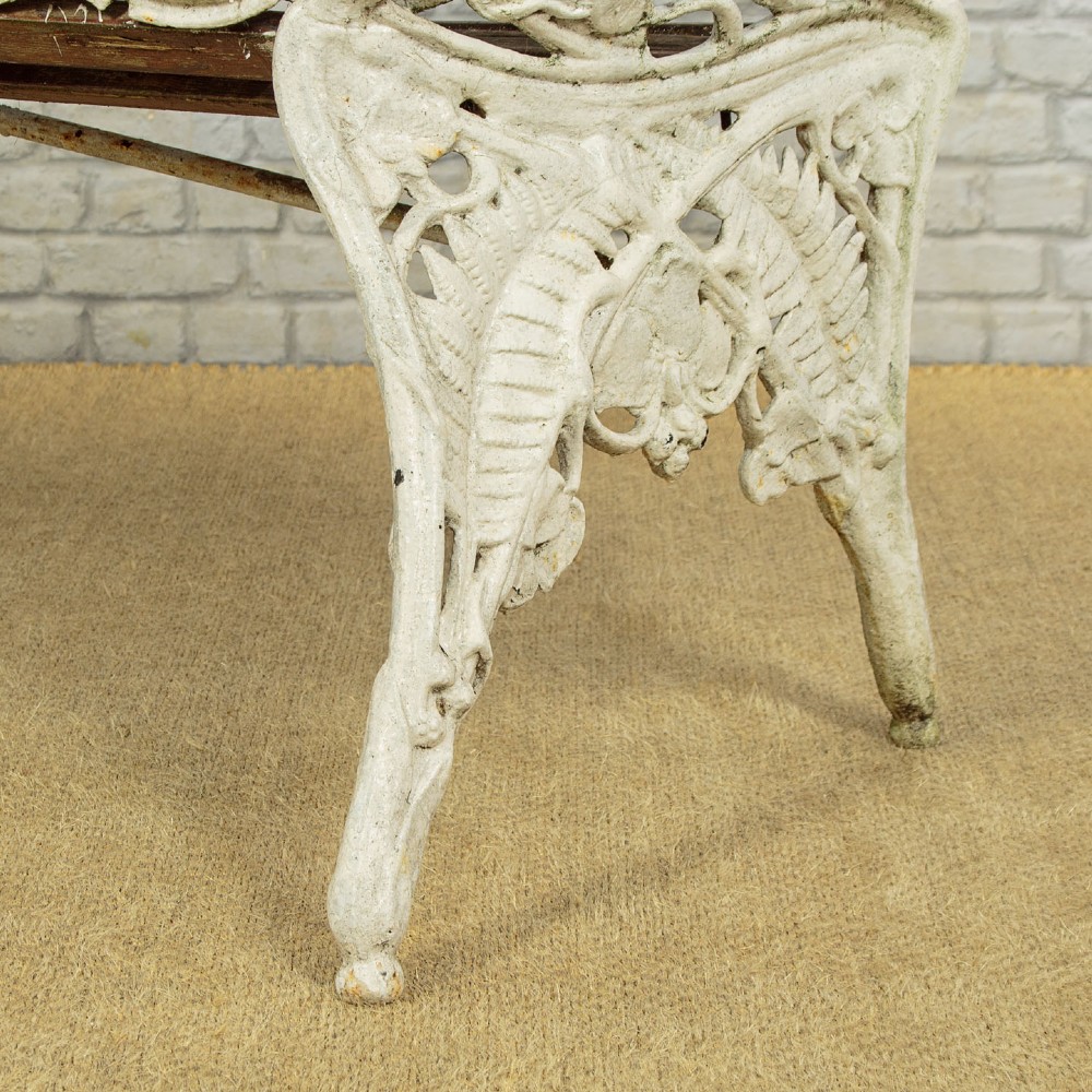 Cast Iron Fern & Blackberry Garden Bench c.1890 View XI