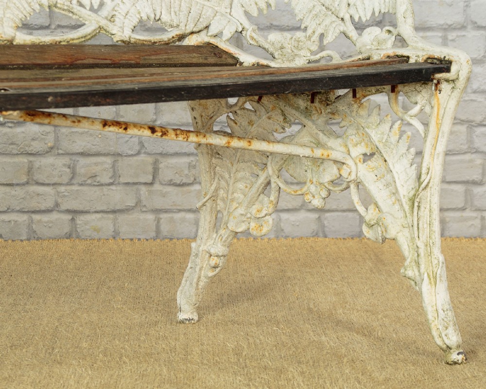 Cast Iron Fern & Blackberry Garden Bench c.1890 View XIII
