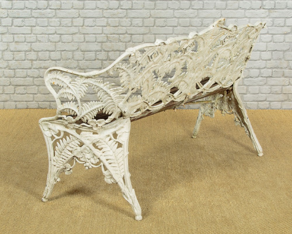Cast Iron Fern & Blackberry Garden Bench c.1890 View XIV