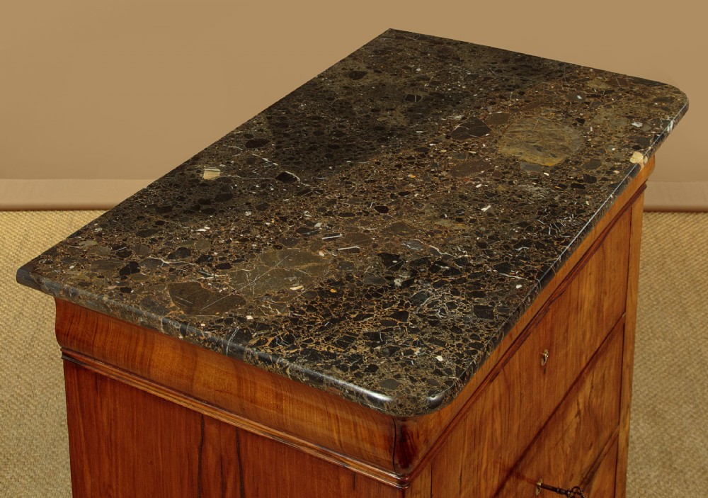 Small Walnut & Marble Top Commode c.1840 View V