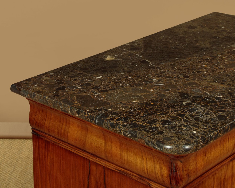 Small Walnut & Marble Top Commode c.1840 View VI