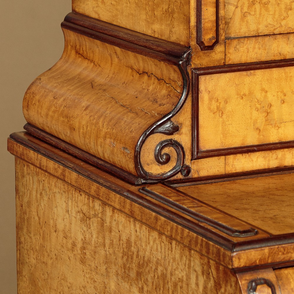 Birdseye Maple Bureau Bookcase c.1890 View X