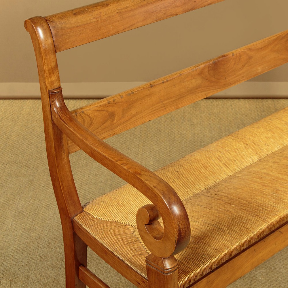 French Cherrywood Settle c.1910 View III
