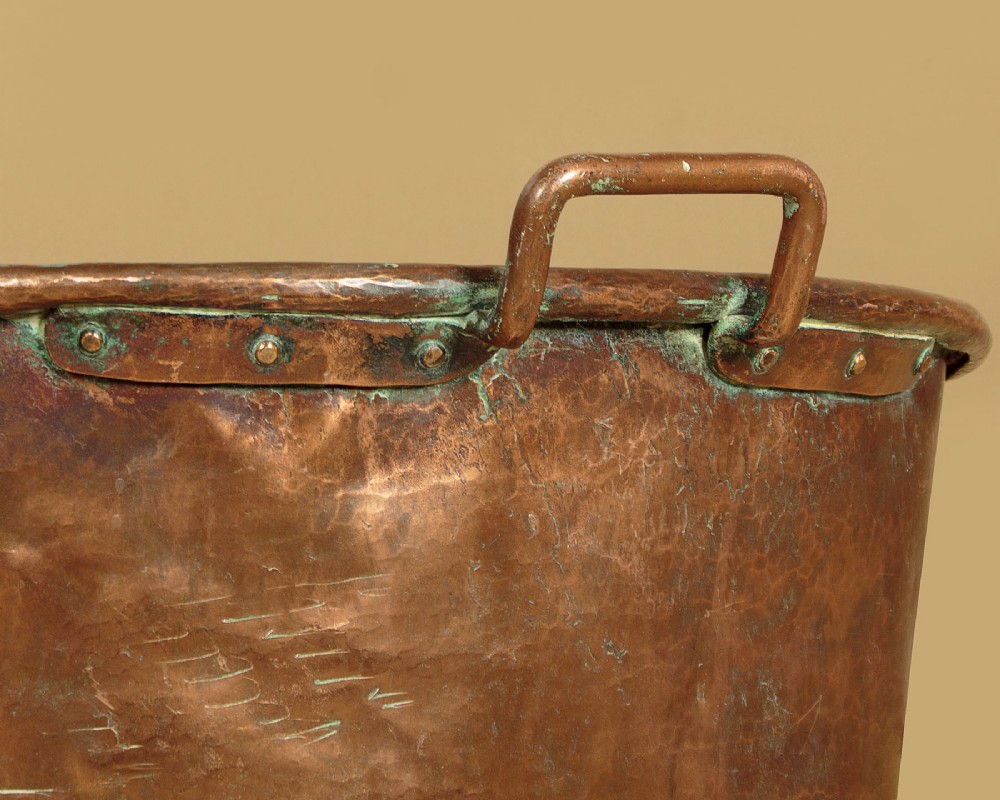 Large Copper Log Bin c.1890 View X