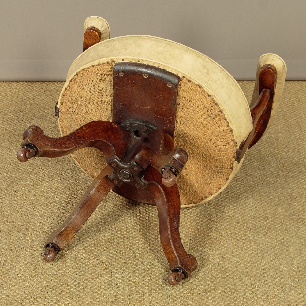 Oak Revolving Desk Chair c.1890 View VIII