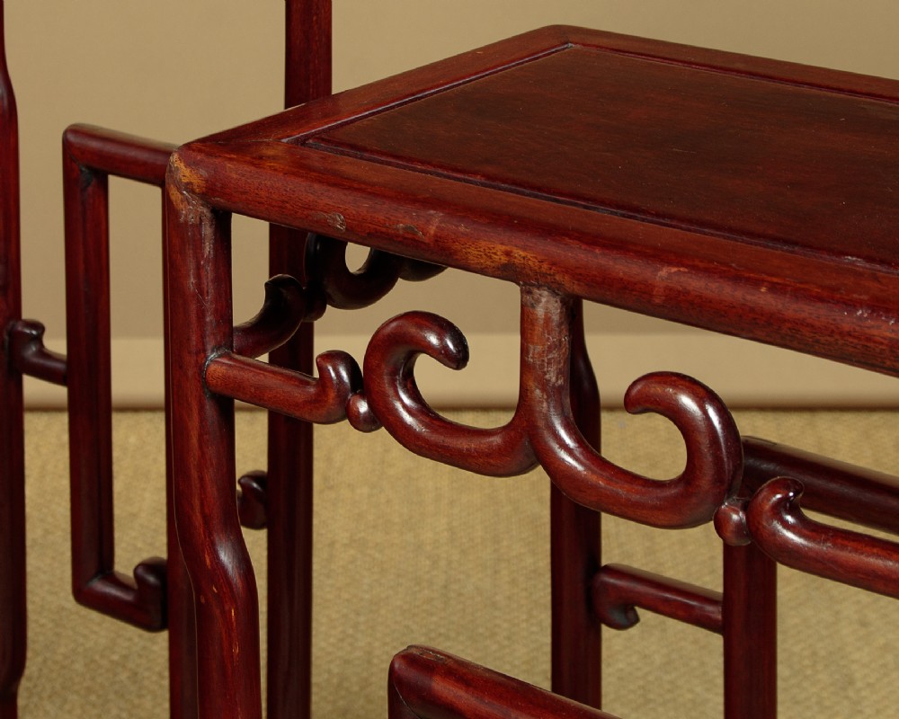 Pair of Chinese Two Tier Stands c.1930 View X