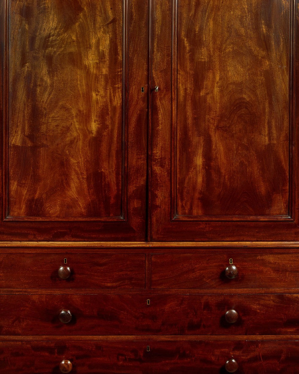 Mahogany Wardrobe or Linen Press c.1860 View VII