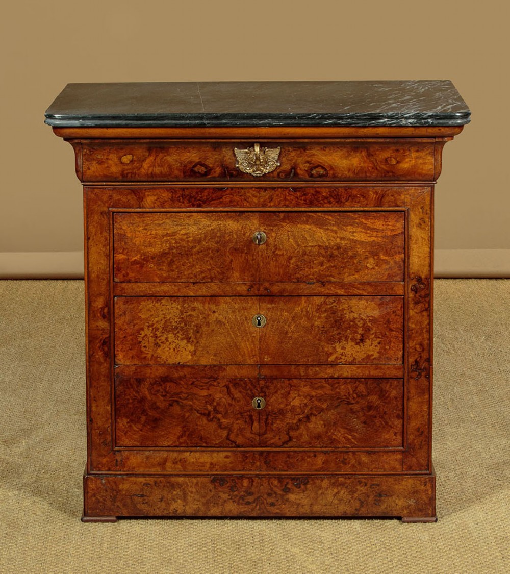 Small Burr Walnut Commode c.1840