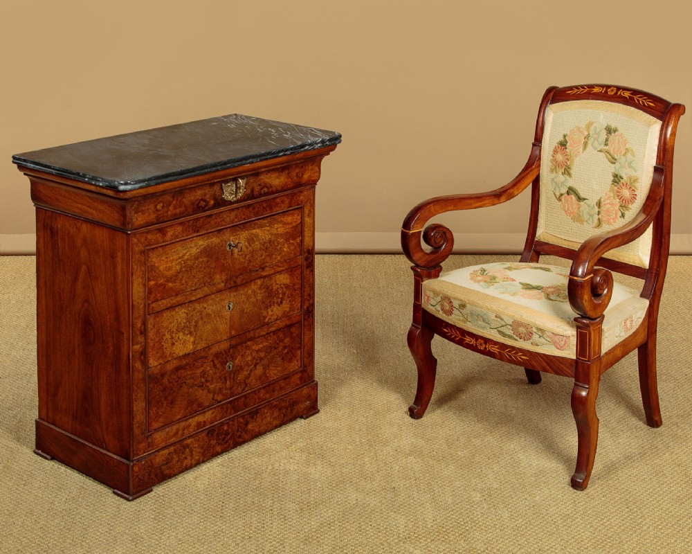 Small Burr Walnut Commode c.1840 View II